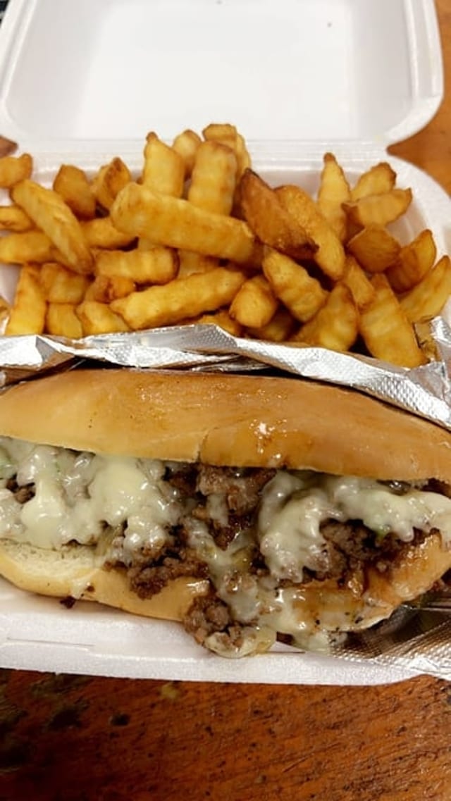Beef Philly Cheese Steak & 1 Side.