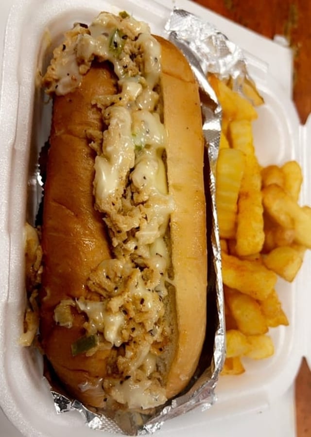 Chicken Philly Cheese Steak & 1 Side.