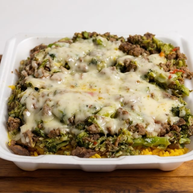 Ground Lamb and Rice Bowl.