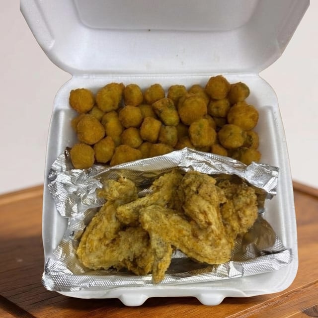 3 Whole Wings & 1 Side.