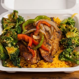 2 Pc Grilled Catfish Yellow Rice & Broccoli